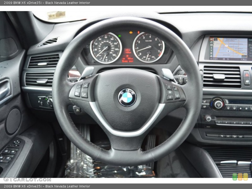 Black Nevada Leather Interior Steering Wheel for the 2009 BMW X6 xDrive35i #65616150