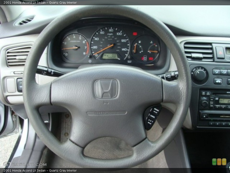 Quartz Gray Interior Steering Wheel for the 2001 Honda Accord LX Sedan #65617380
