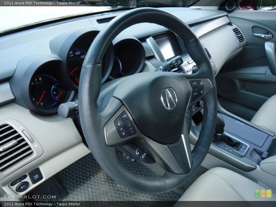 Taupe Interior Steering Wheel for the 2011 Acura RDX Technology #65618094