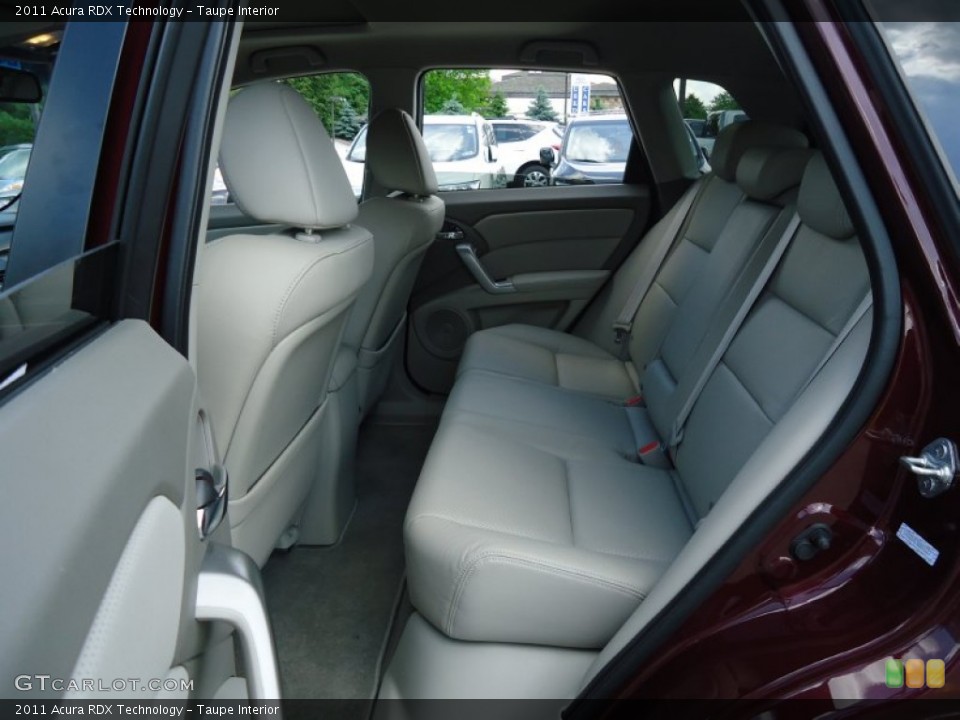Taupe Interior Rear Seat for the 2011 Acura RDX Technology #65618175