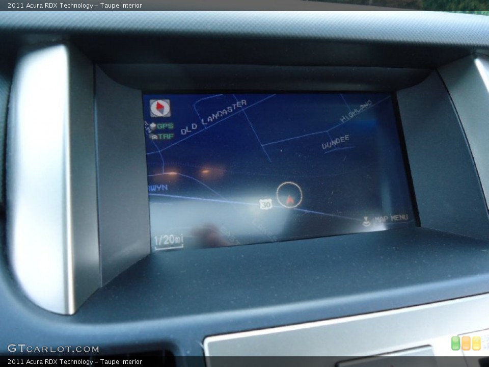 Taupe Interior Navigation for the 2011 Acura RDX Technology #65618220