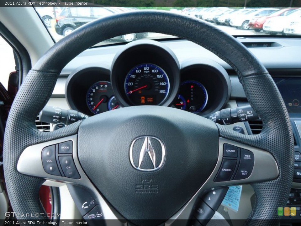 Taupe Interior Steering Wheel for the 2011 Acura RDX Technology #65618247