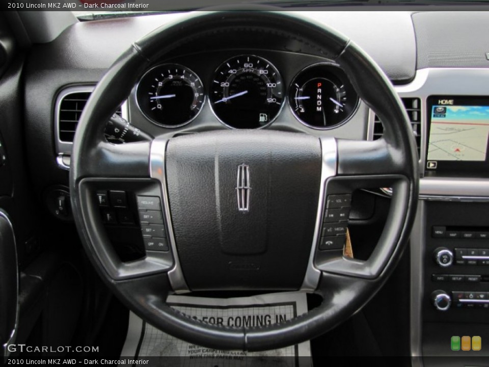 Dark Charcoal Interior Steering Wheel for the 2010 Lincoln MKZ AWD #65618373