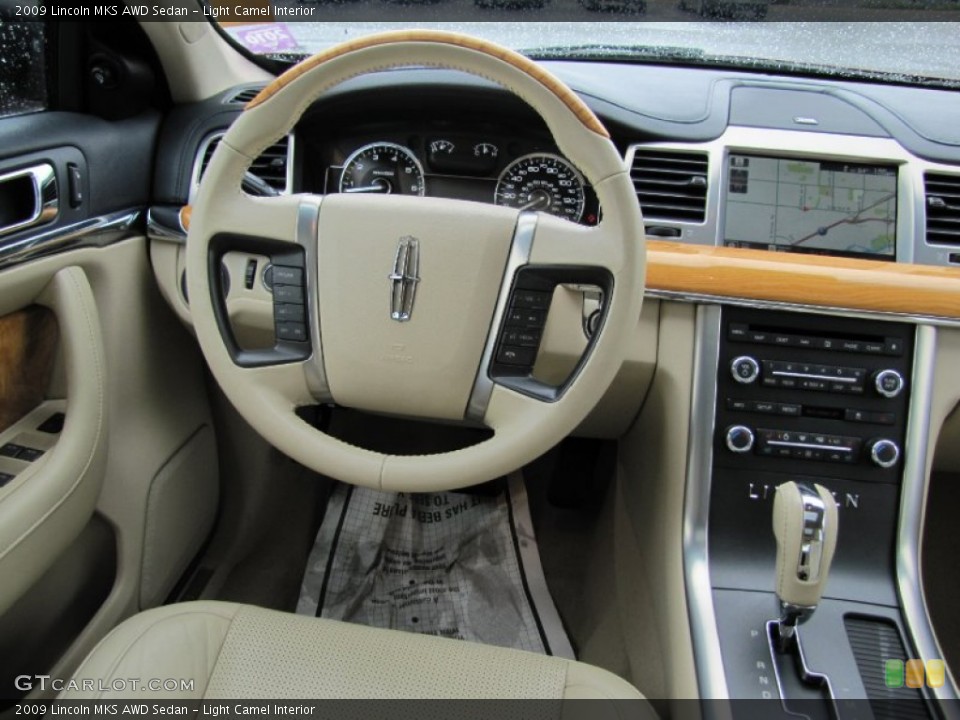 Light Camel Interior Dashboard for the 2009 Lincoln MKS AWD Sedan #65618649