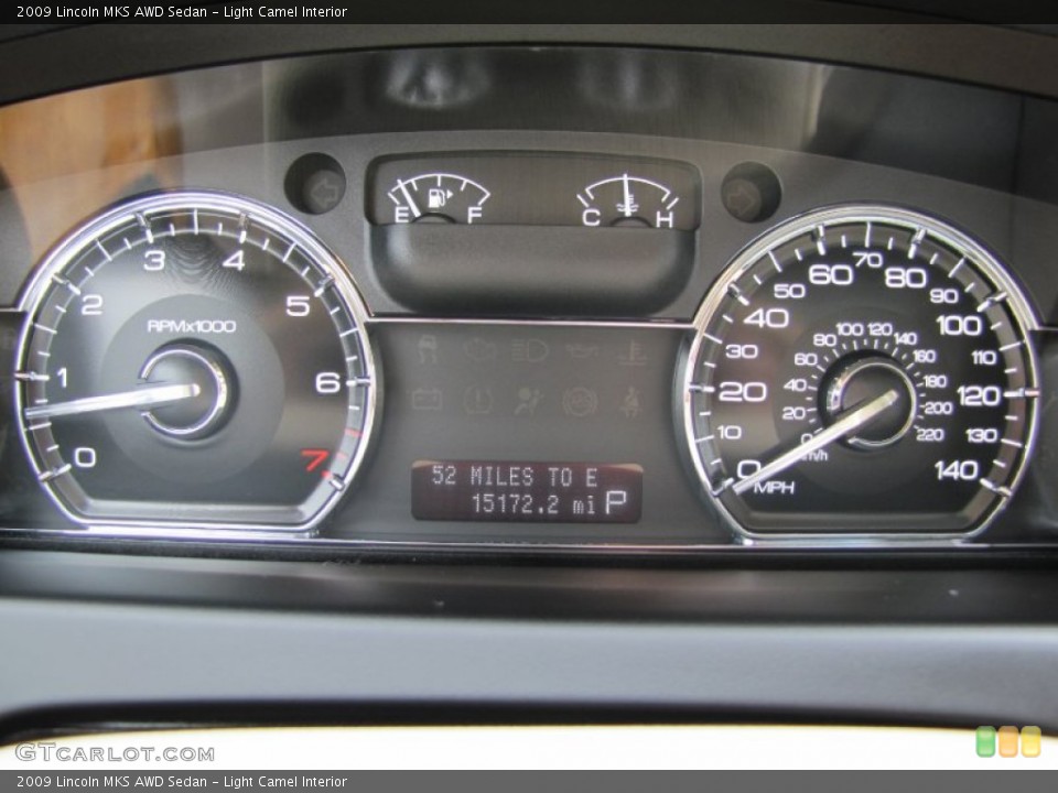 Light Camel Interior Gauges for the 2009 Lincoln MKS AWD Sedan #65618657