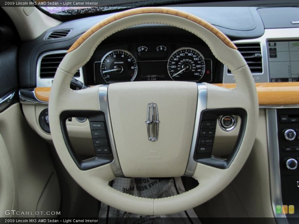 Light Camel Interior Steering Wheel for the 2009 Lincoln MKS AWD Sedan #65618664