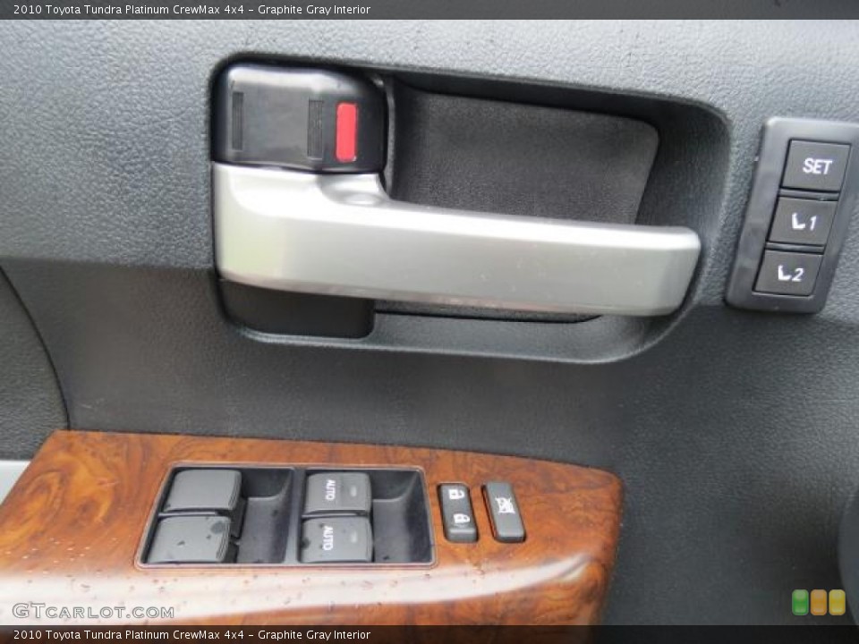 Graphite Gray Interior Controls for the 2010 Toyota Tundra Platinum CrewMax 4x4 #65624862