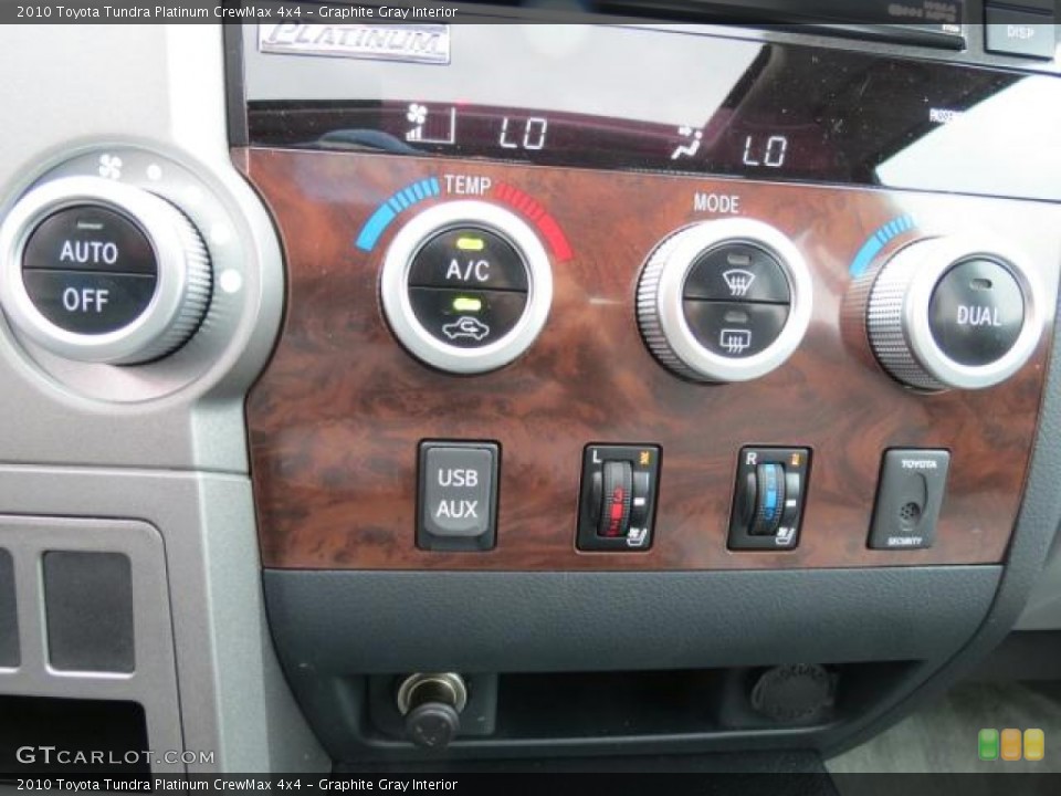 Graphite Gray Interior Controls for the 2010 Toyota Tundra Platinum CrewMax 4x4 #65624961