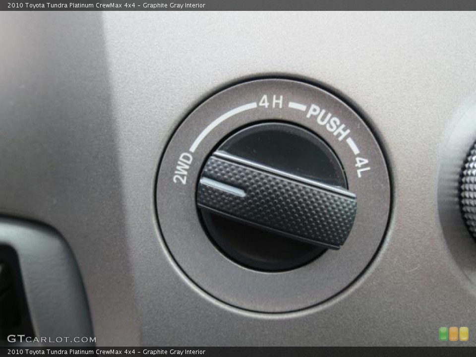 Graphite Gray Interior Controls for the 2010 Toyota Tundra Platinum CrewMax 4x4 #65624988