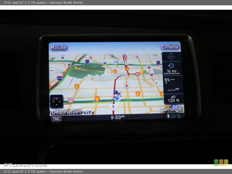 Espresso Brown Interior Navigation for the 2012 Audi Q7 3.0 TDI quattro #65625093