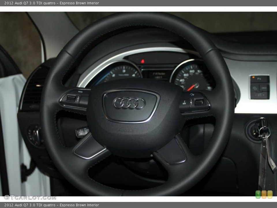 Espresso Brown Interior Steering Wheel for the 2012 Audi Q7 3.0 TDI quattro #65625265