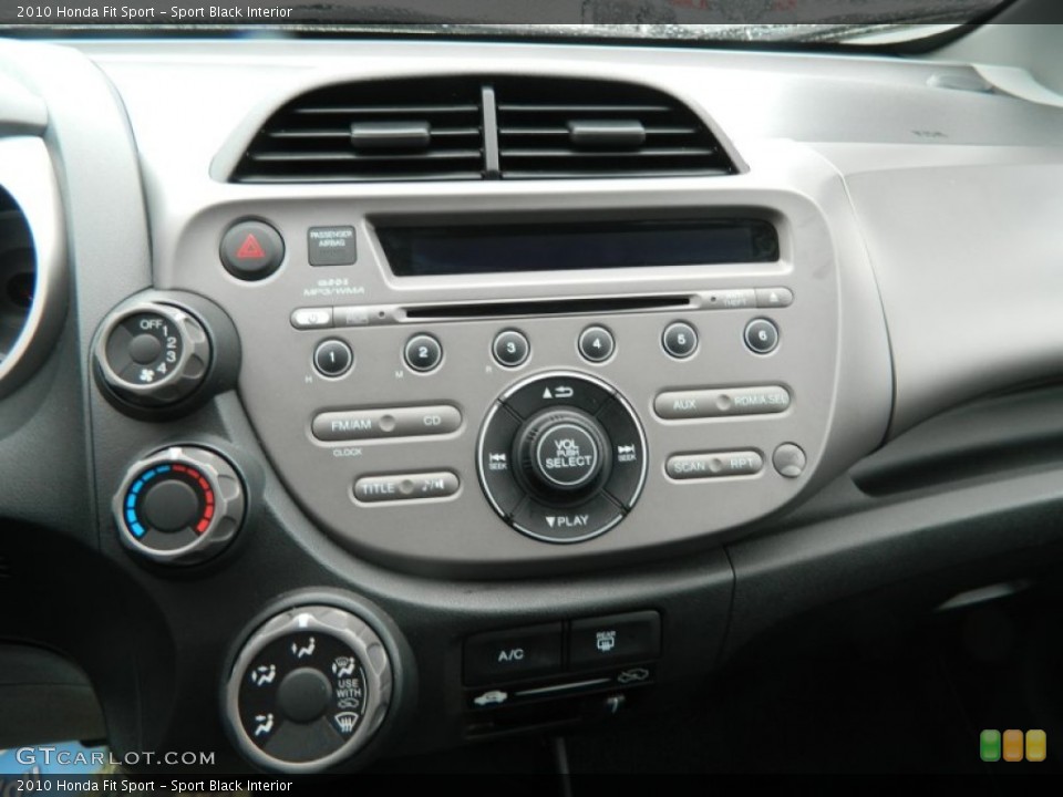 Sport Black Interior Controls for the 2010 Honda Fit Sport #65626021