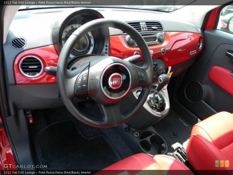 Pelle Rosso/Nera (Red/Black) Interior Dashboard for the 2012 Fiat 500 Lounge #65628245