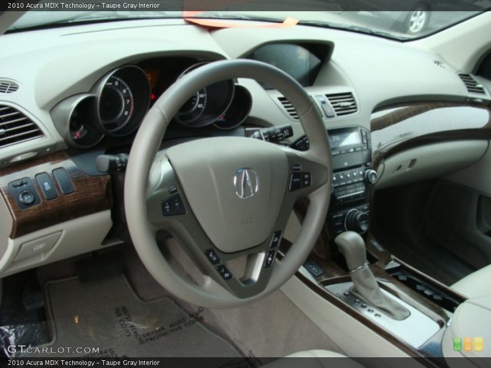 Taupe Gray Interior Dashboard for the 2010 Acura MDX Technology #65631073