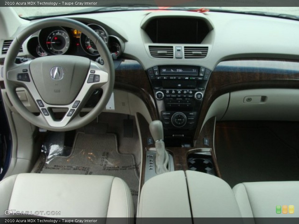 Taupe Gray Interior Dashboard for the 2010 Acura MDX Technology #65631100