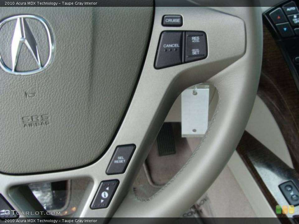 Taupe Gray Interior Controls for the 2010 Acura MDX Technology #65631127