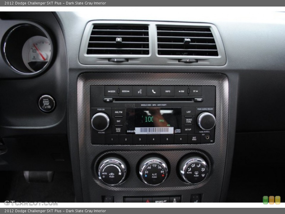 Dark Slate Gray Interior Controls for the 2012 Dodge Challenger SXT Plus #65633833