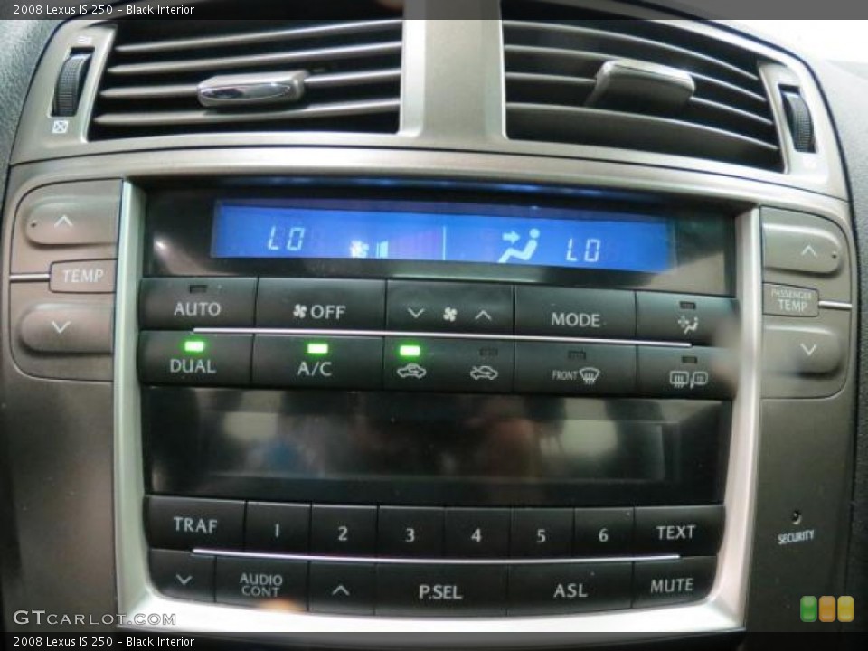Black Interior Controls for the 2008 Lexus IS 250 #65634007