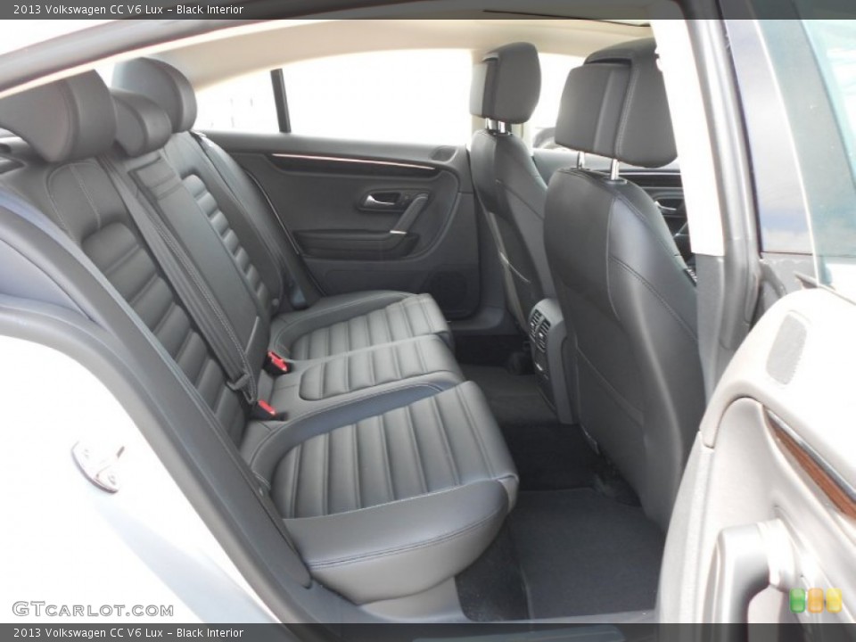 Black Interior Rear Seat for the 2013 Volkswagen CC V6 Lux #65634613