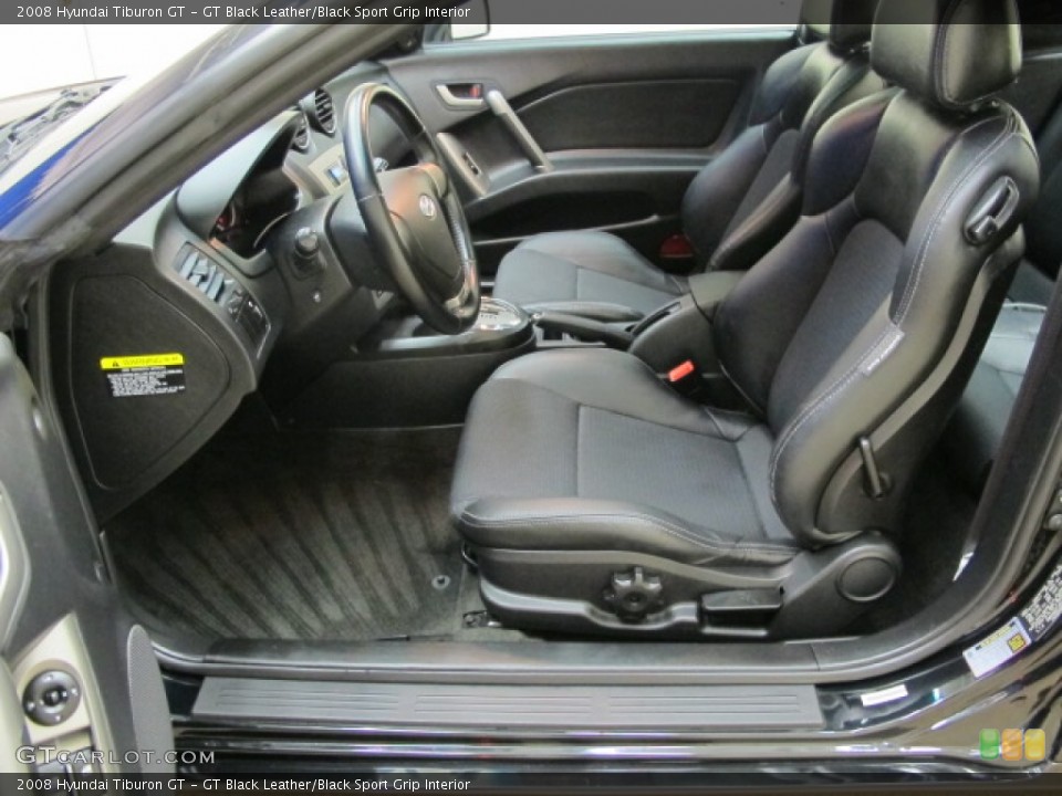 GT Black Leather/Black Sport Grip Interior Photo for the 2008 Hyundai Tiburon GT #65644682