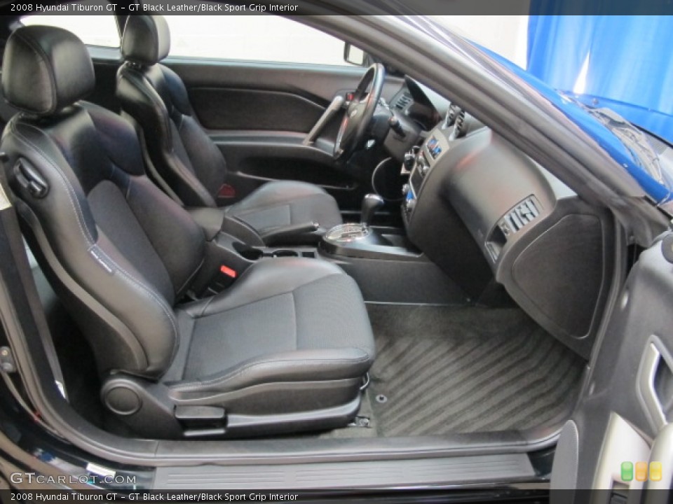 GT Black Leather/Black Sport Grip Interior Photo for the 2008 Hyundai Tiburon GT #65644720