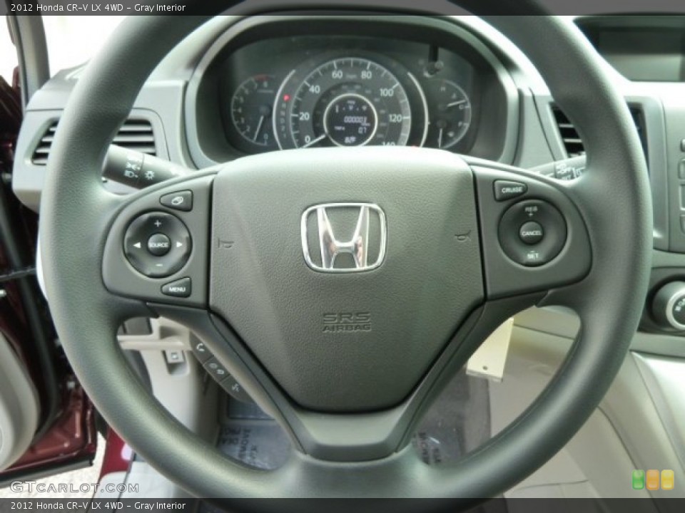 Gray Interior Steering Wheel for the 2012 Honda CR-V LX 4WD #65645323
