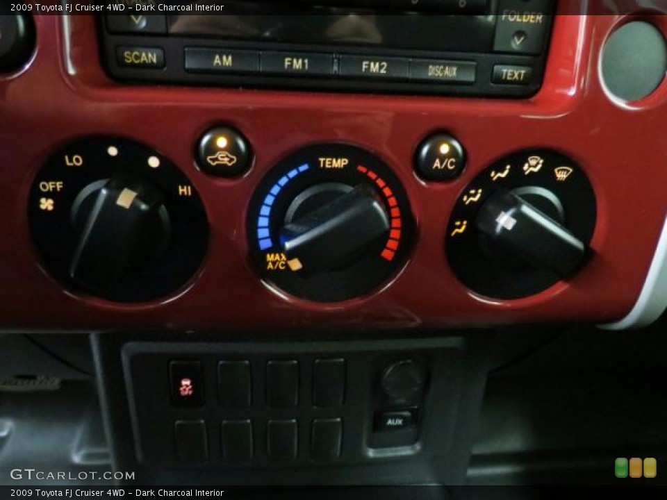 Dark Charcoal Interior Controls for the 2009 Toyota FJ Cruiser 4WD #65645659