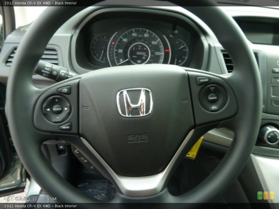 Black Interior Steering Wheel for the 2012 Honda CR-V EX 4WD #65646082