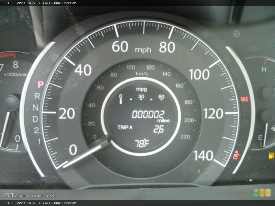 Black Interior Gauges for the 2012 Honda CR-V EX 4WD #65646088