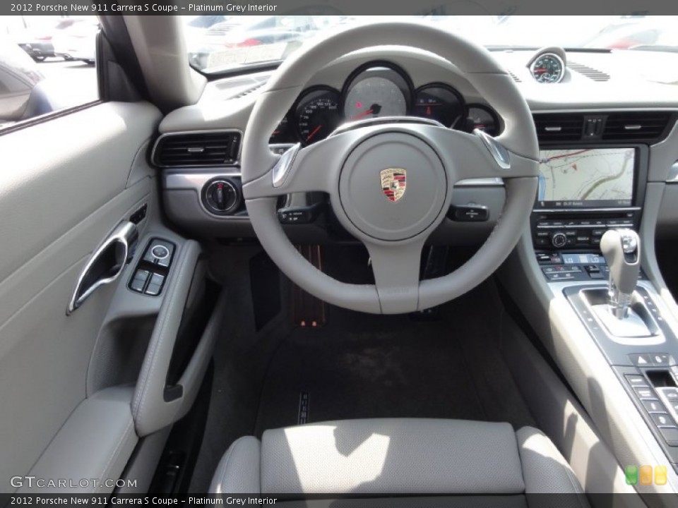 Platinum Grey Interior Steering Wheel for the 2012 Porsche New 911 Carrera S Coupe #65649760