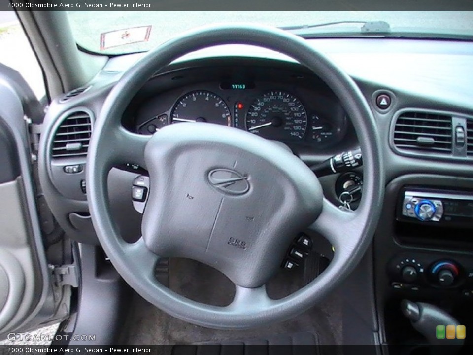 Pewter Interior Steering Wheel for the 2000 Oldsmobile Alero GL Sedan #65652532