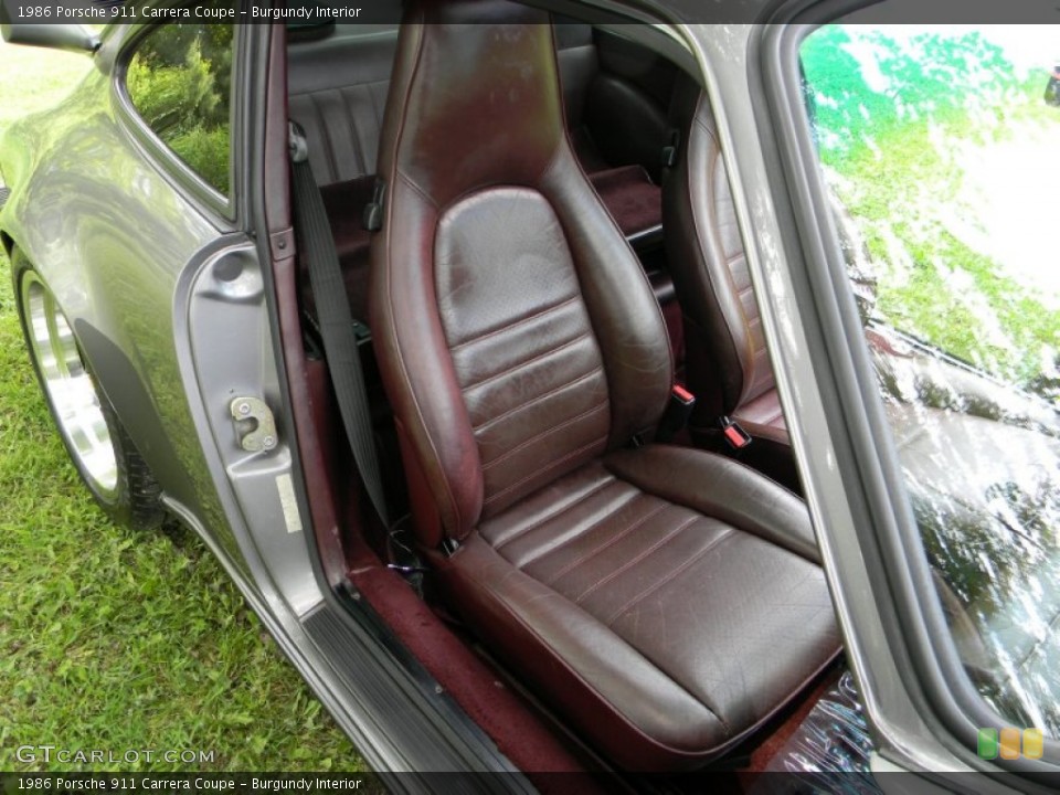 Burgundy Interior Front Seat for the 1986 Porsche 911 Carrera Coupe #65654152