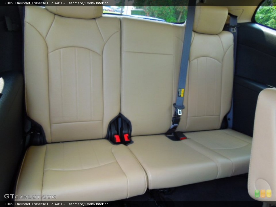 Cashmere/Ebony Interior Rear Seat for the 2009 Chevrolet Traverse LTZ AWD #65659108