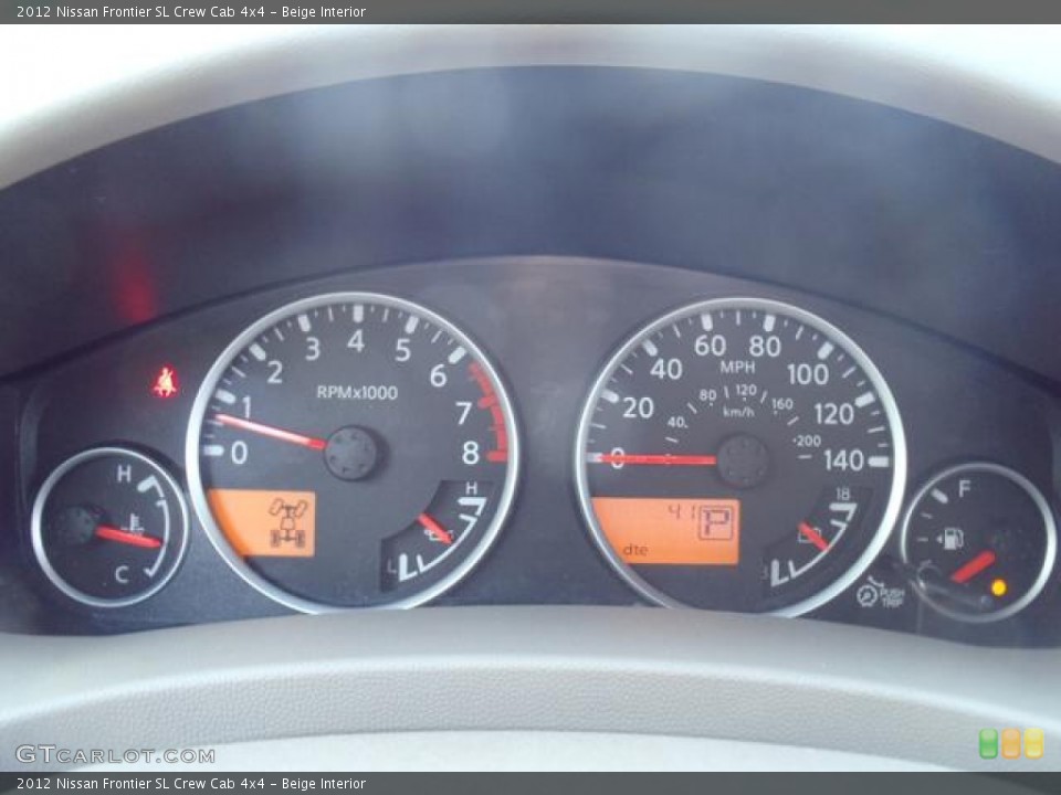 Beige Interior Gauges for the 2012 Nissan Frontier SL Crew Cab 4x4 #65660728