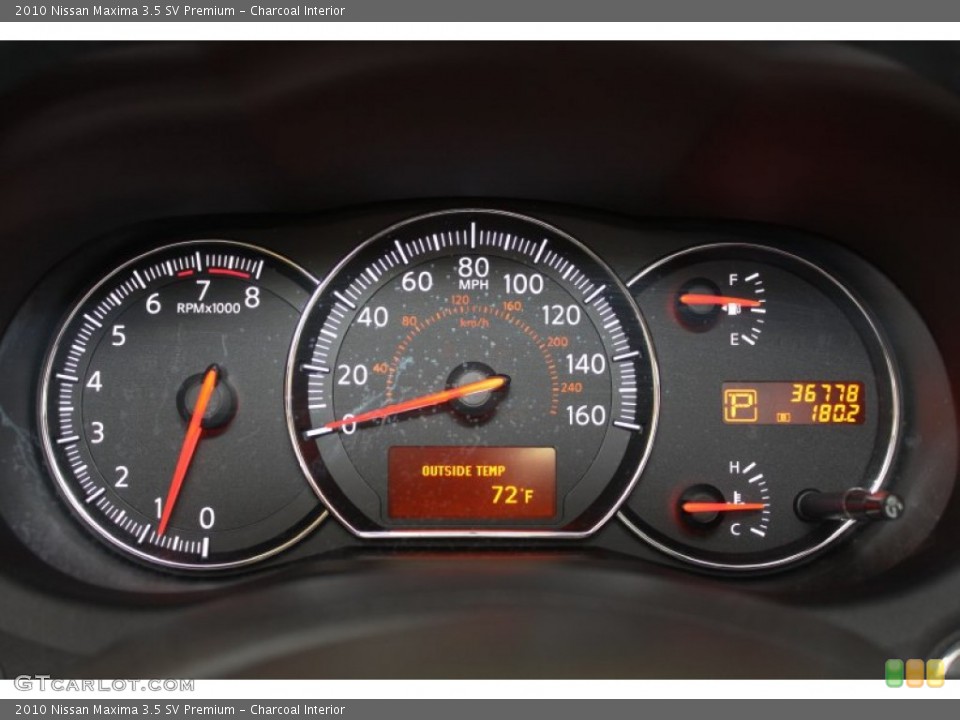 Charcoal Interior Gauges for the 2010 Nissan Maxima 3.5 SV Premium #65661427