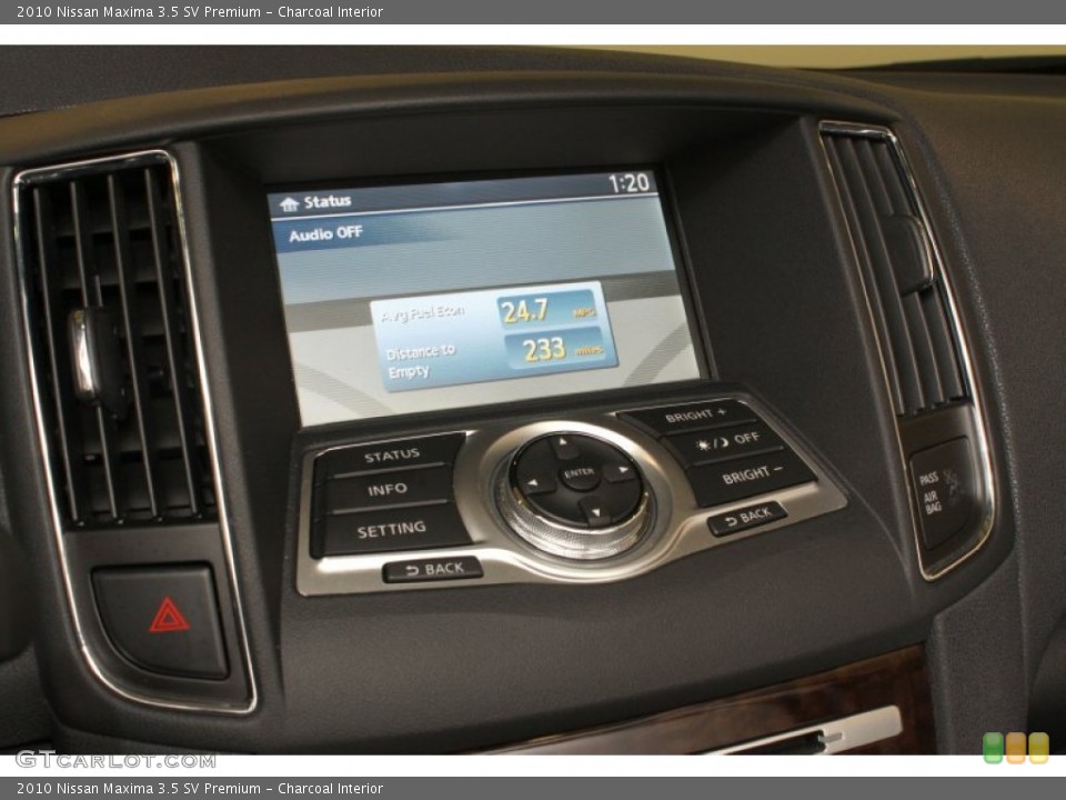 Charcoal Interior Controls for the 2010 Nissan Maxima 3.5 SV Premium #65661454