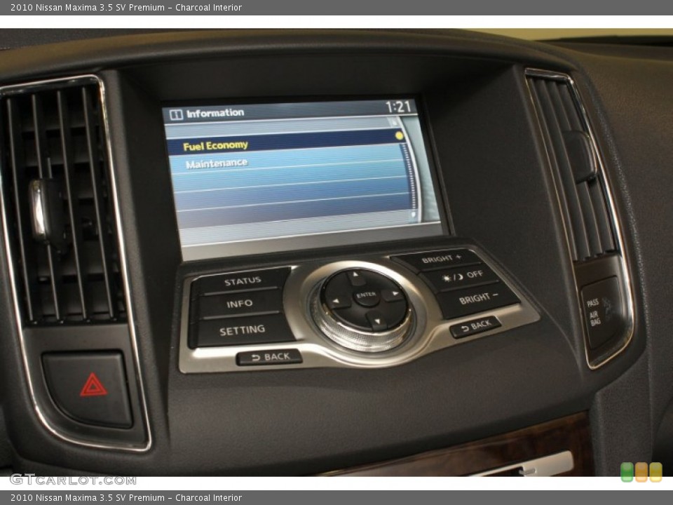 Charcoal Interior Controls for the 2010 Nissan Maxima 3.5 SV Premium #65661457
