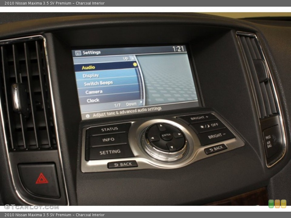 Charcoal Interior Controls for the 2010 Nissan Maxima 3.5 SV Premium #65661466
