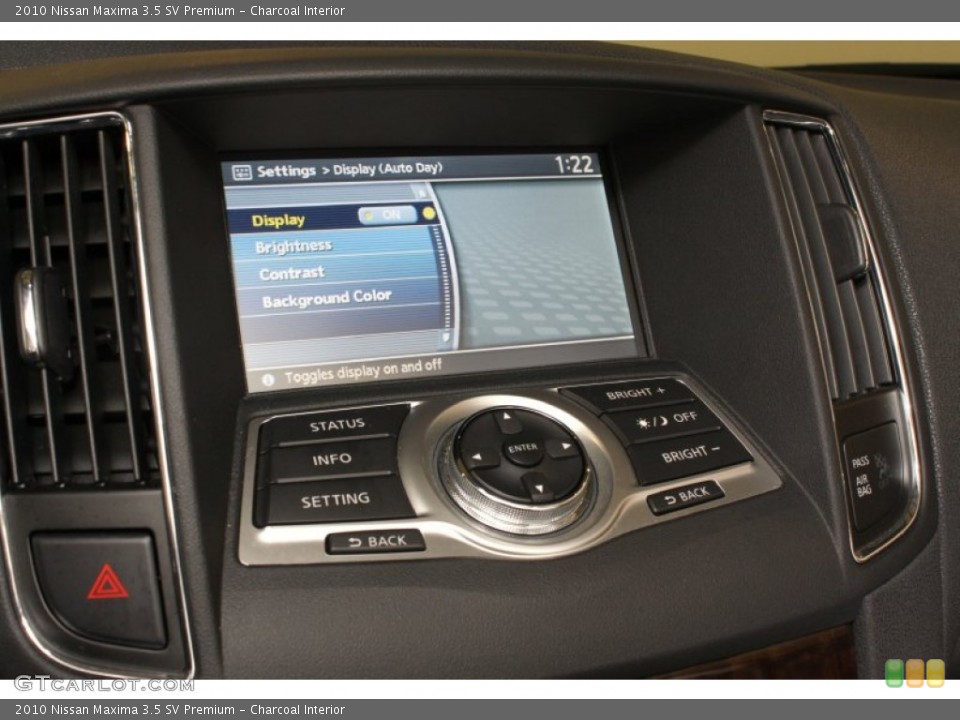 Charcoal Interior Controls for the 2010 Nissan Maxima 3.5 SV Premium #65661472