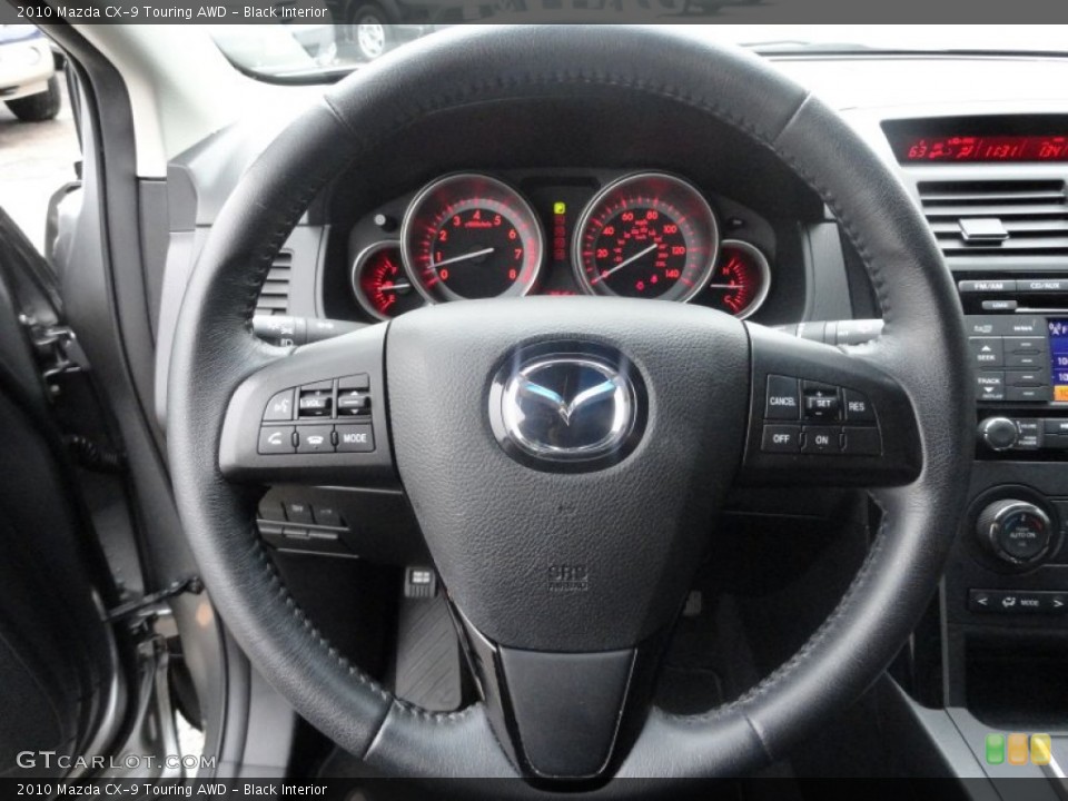 Black Interior Steering Wheel for the 2010 Mazda CX-9 Touring AWD #65662819