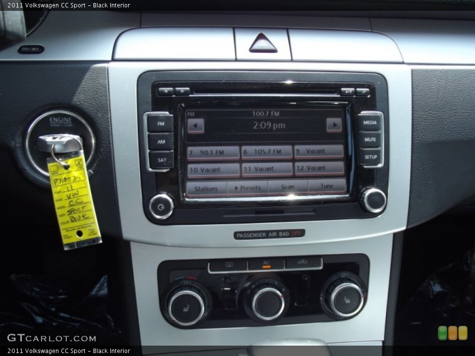 Black Interior Controls for the 2011 Volkswagen CC Sport #65665321