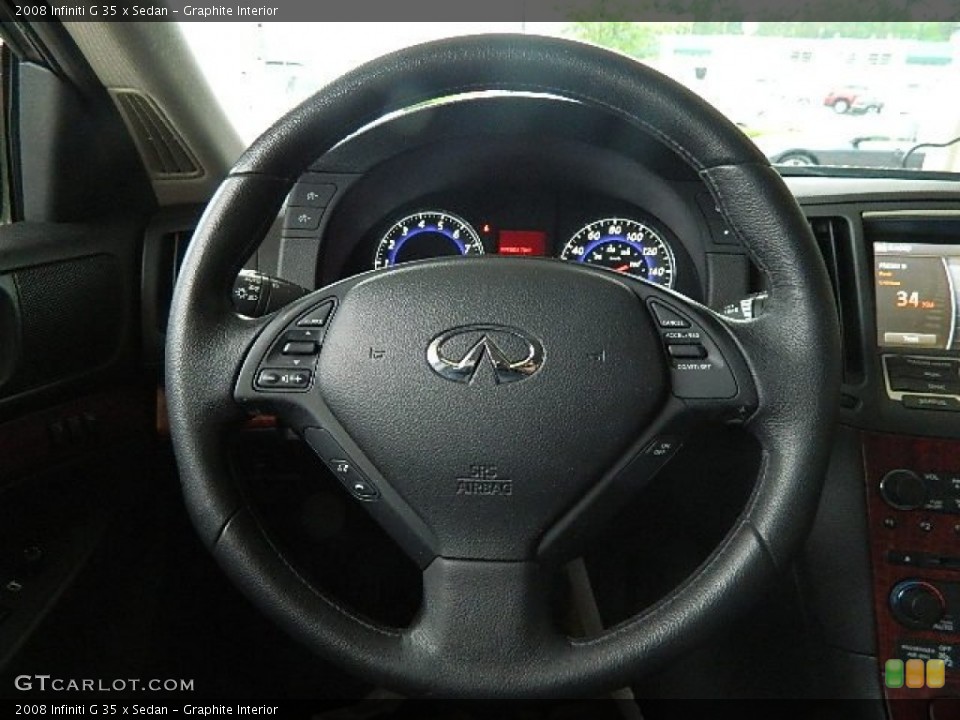 Graphite Interior Steering Wheel for the 2008 Infiniti G 35 x Sedan #65666248
