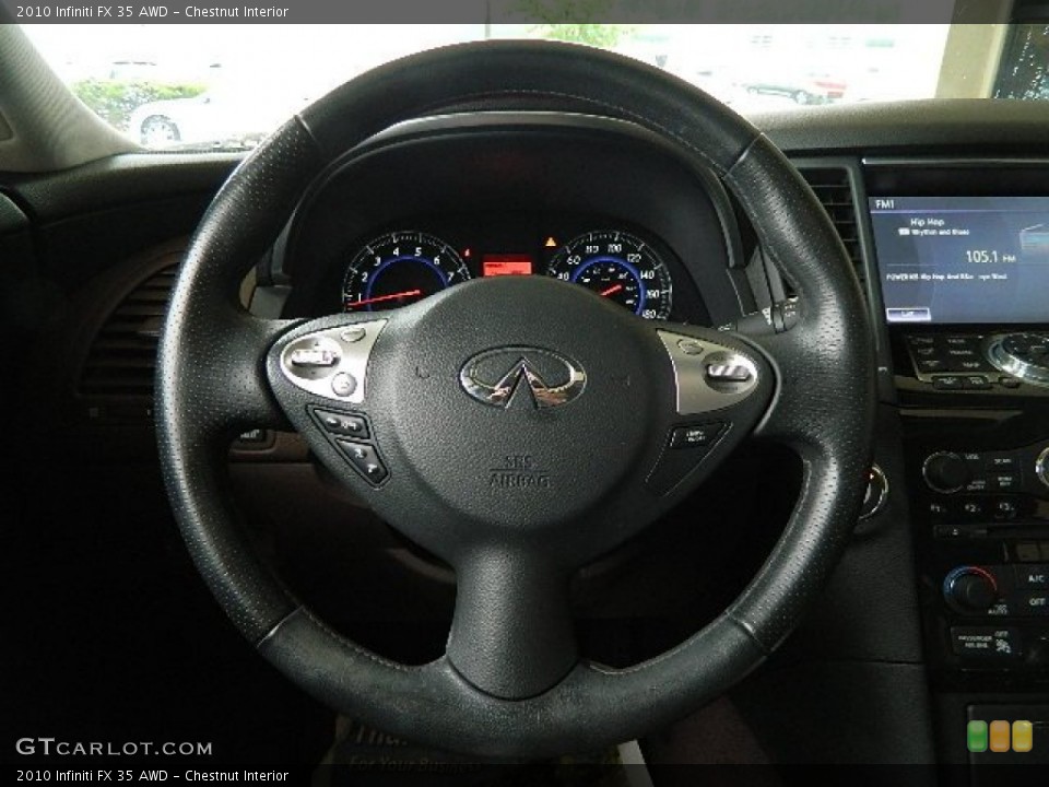 Chestnut Interior Steering Wheel for the 2010 Infiniti FX 35 AWD #65666386