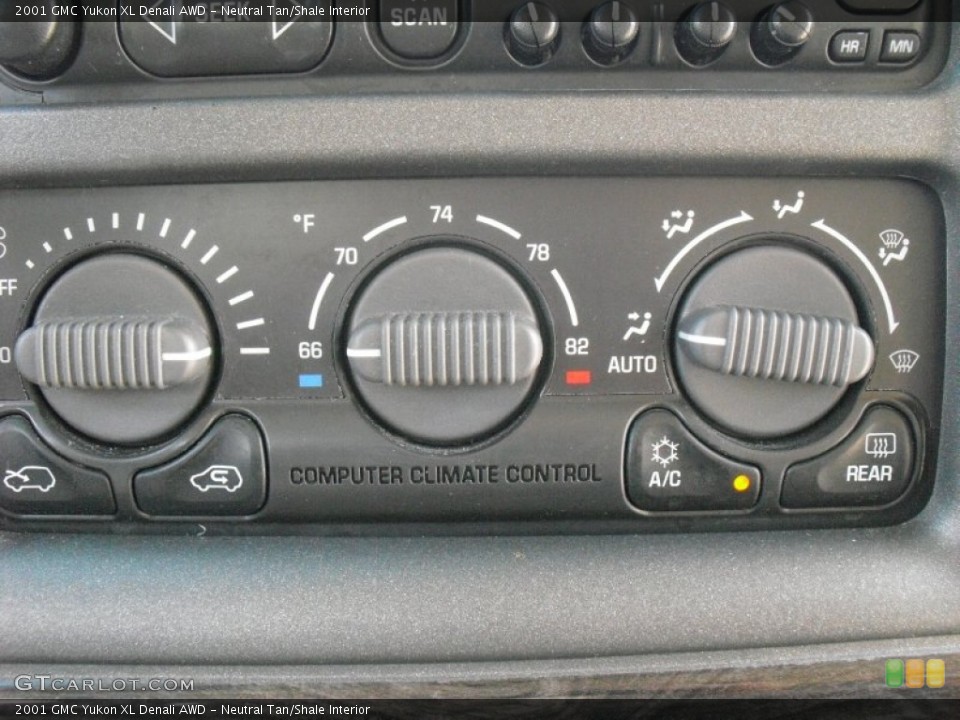 Neutral Tan/Shale Interior Controls for the 2001 GMC Yukon XL Denali AWD #65667805