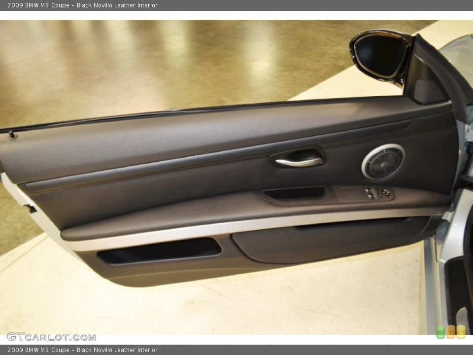 Black Novillo Leather Interior Door Panel for the 2009 BMW M3 Coupe #65670067