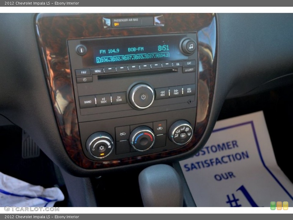Ebony Interior Controls for the 2012 Chevrolet Impala LS #65671873
