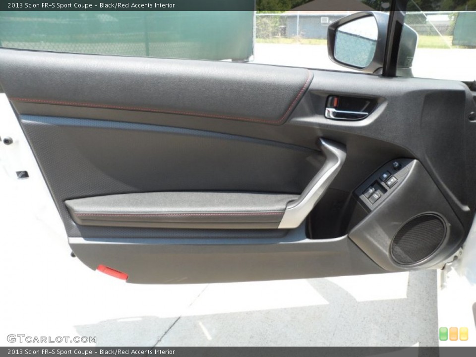 Black/Red Accents Interior Door Panel for the 2013 Scion FR-S Sport Coupe #65673535