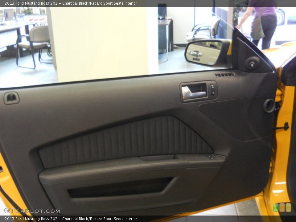 Charcoal Black/Recaro Sport Seats Interior Door Panel for the 2013 Ford Mustang Boss 302 #65676190