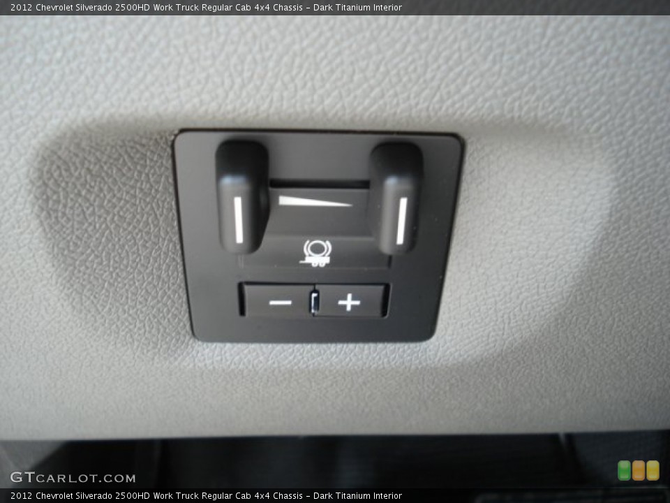Dark Titanium Interior Controls for the 2012 Chevrolet Silverado 2500HD Work Truck Regular Cab 4x4 Chassis #65682369
