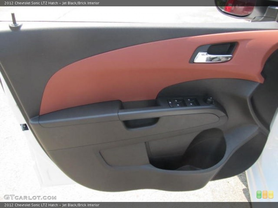 Jet Black/Brick Interior Door Panel for the 2012 Chevrolet Sonic LTZ Hatch #65682477
